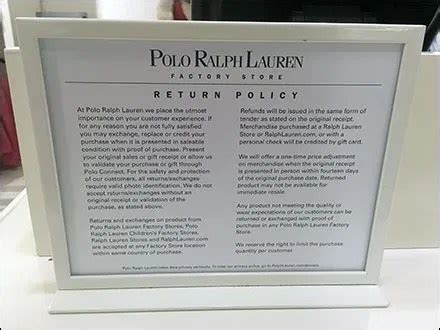 polo ralph lauren factory return policy